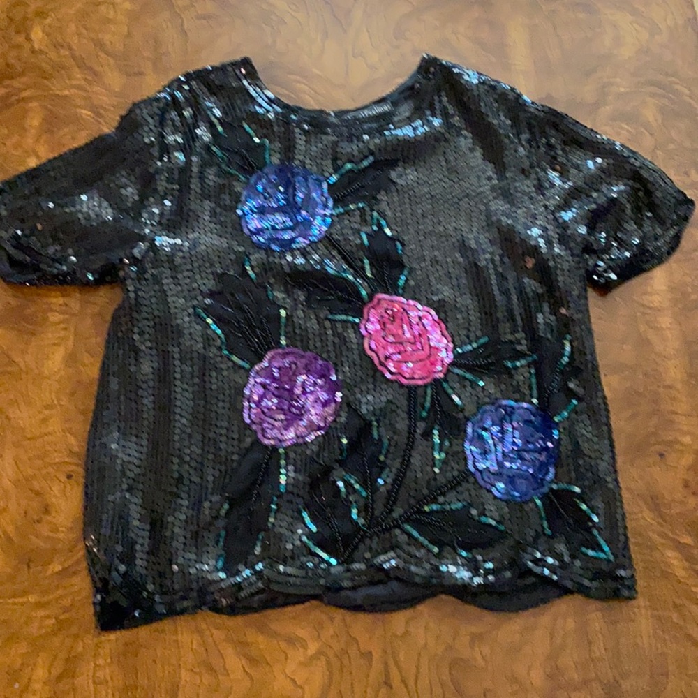 Vintage royal feelings sequin top
